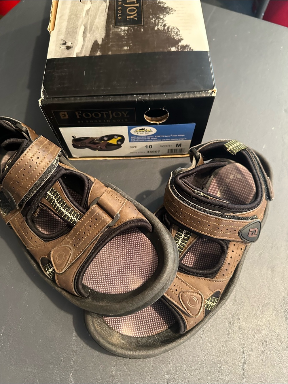 FootJoy Brown Leather Sport Sandals - Brown